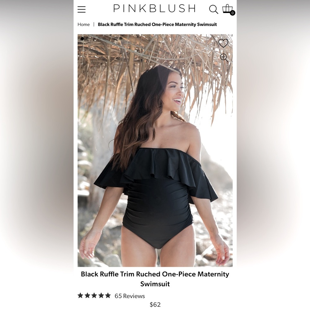 EUC PinkBlush Maternity Bathing Suit